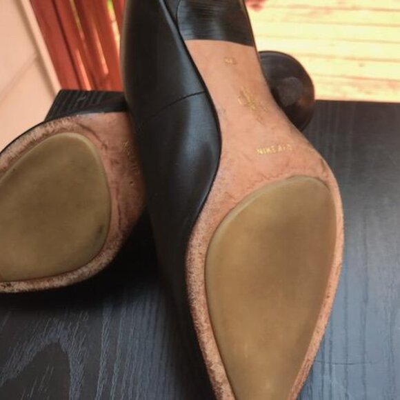 COLE HAAN - NIKE AIR Black Leather Heels/Pumps size 8C - Picture 3 of 10